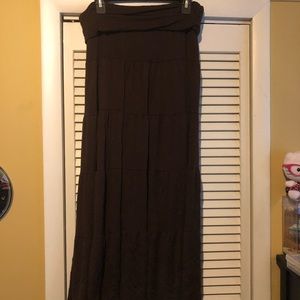 Brown maxi skirt